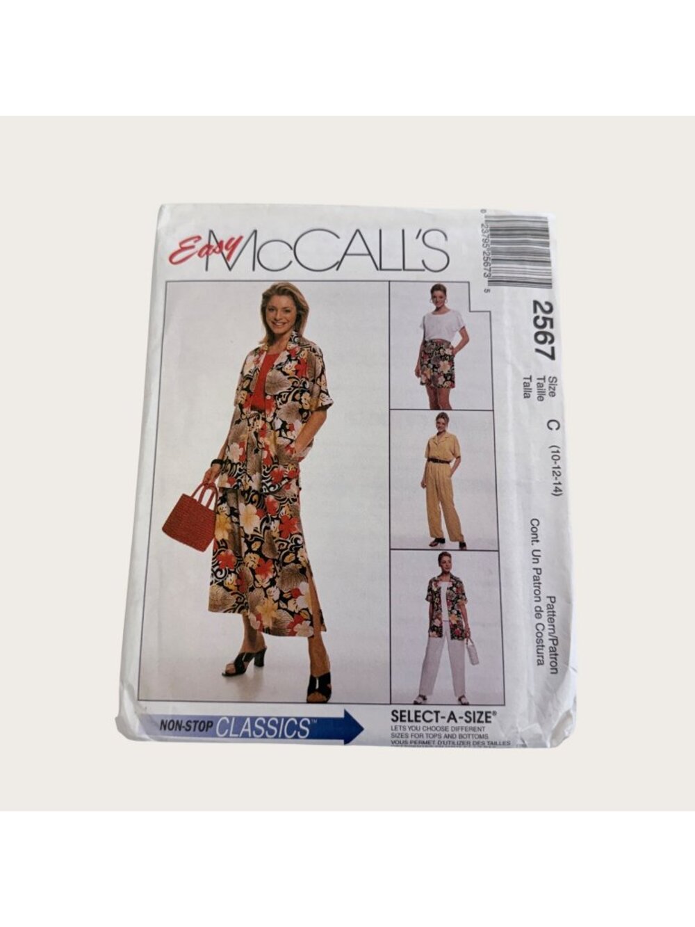 Vintage 2000s McCalls Sewing Pattern 2567 Misses Shirt Top Skirt Pants Sz 10-14